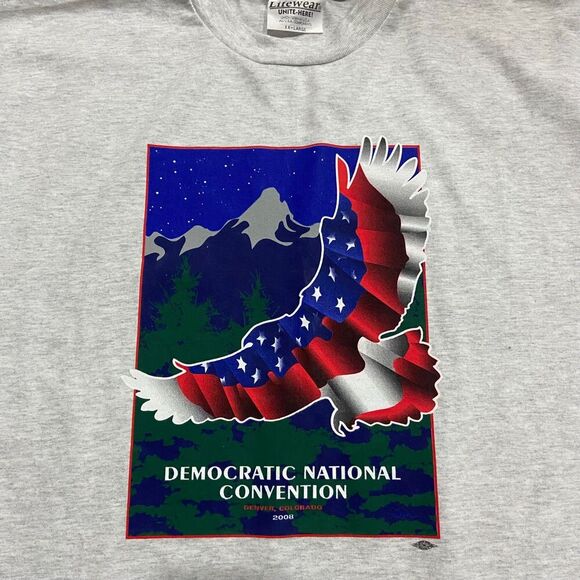 Lifewear Democratic National Convention 2008 Denver Gray T-Shirt Men's Size XXL - Picture 2 of 8